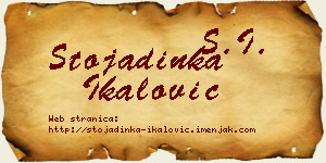 Stojadinka Ikalović vizit kartica